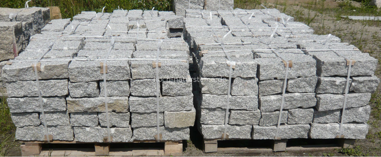 Bord Kante Granit Mauer Stein 15x15x37 cm grau Randsteine Trockenmauer *TOP* 