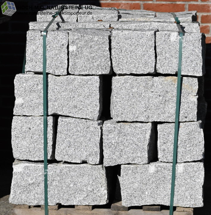 Granit Mauersteine Mirus grau Mittelkorn alle Seiten gespalten