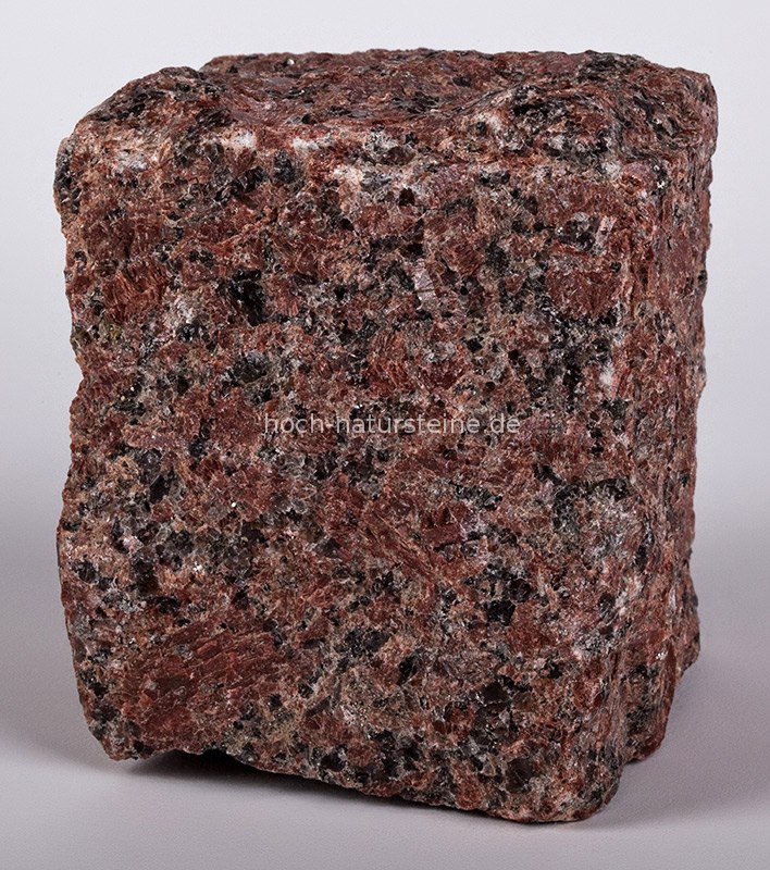 Granit Vanga dunkelrot Mittelkorn, Verlegung