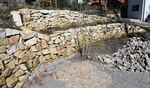 Sandstein Romus, Mauer, Bruchsteine, Gartensteine