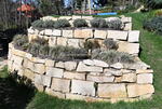 Sandstein Romus, Mauer, Bruchsteine, Gartensteine