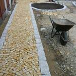 Sandsteinpflaster und Platten gelb 8/11 cm Flavus